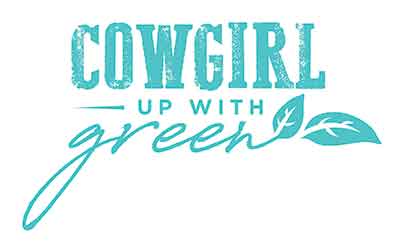 Cowgirl Up With Green Logo